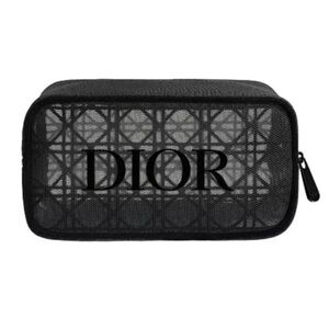 Dior gwp mesh Black Textured Pouch